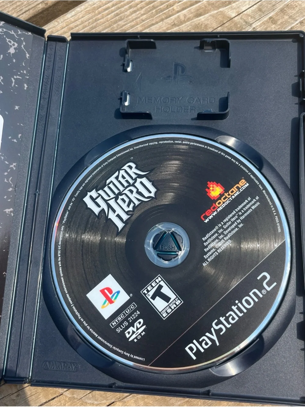 Sony PlayStation 2 Guitar Hero with Red Guitar Artwork